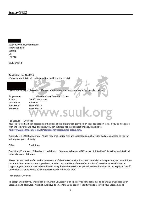 英国卡迪夫大学国际商法硕士