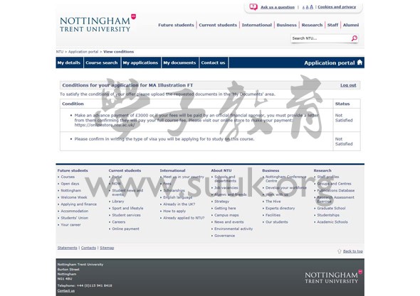 英国诺丁汉特伦特大学插图硕士