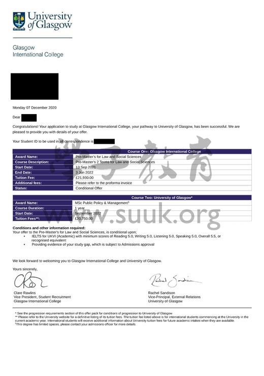 英国格拉斯哥大学公共政策与管理硕士预科