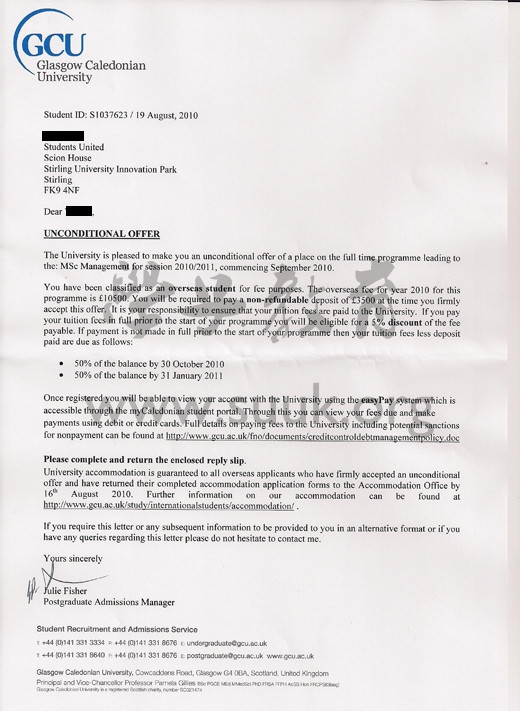  英国格拉斯哥喀力多尼亚大学管理学硕士
