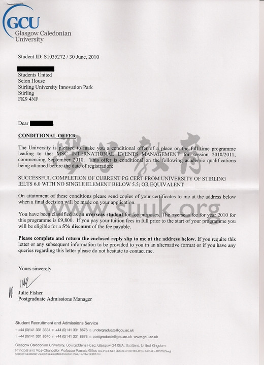 英国格拉斯哥喀力多尼亚大学国际展会管理学硕士