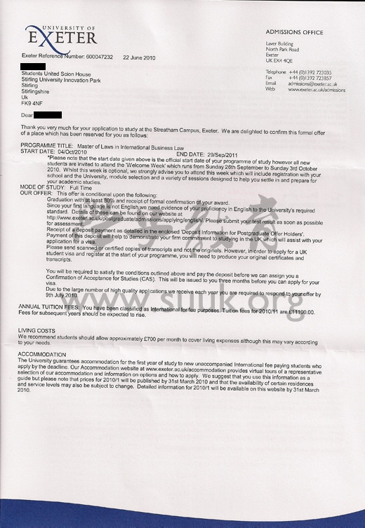 英国埃克塞特大学国际商务法学硕士